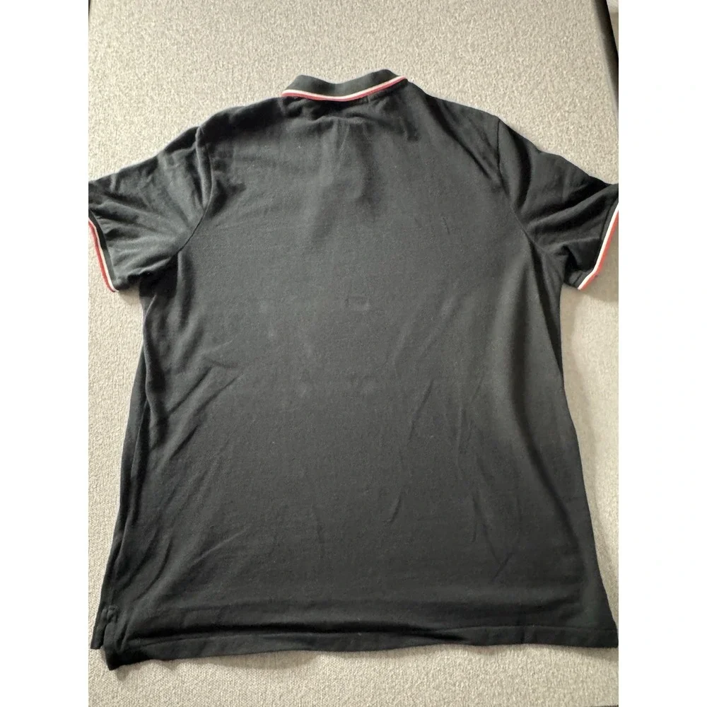 Polo Ralph Lauren Men's Black Polo Shirt With Red And White On Collar XL Classic